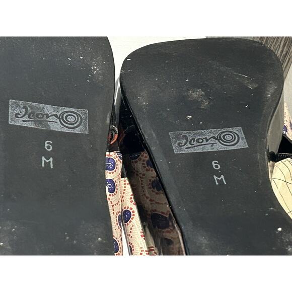 Women’s Icon Erte Artist Female Flapper Thermidor Black 2 In Wedge Shoes size 6 - Picture 9 of 9